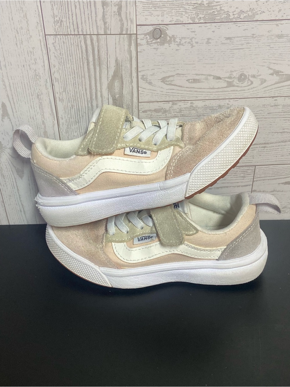 Bundle 2 Pairs Vans Kids Sneakers Pink & Cream UltraRange Size 11/11.5 Toddler - Picture 10 of 16